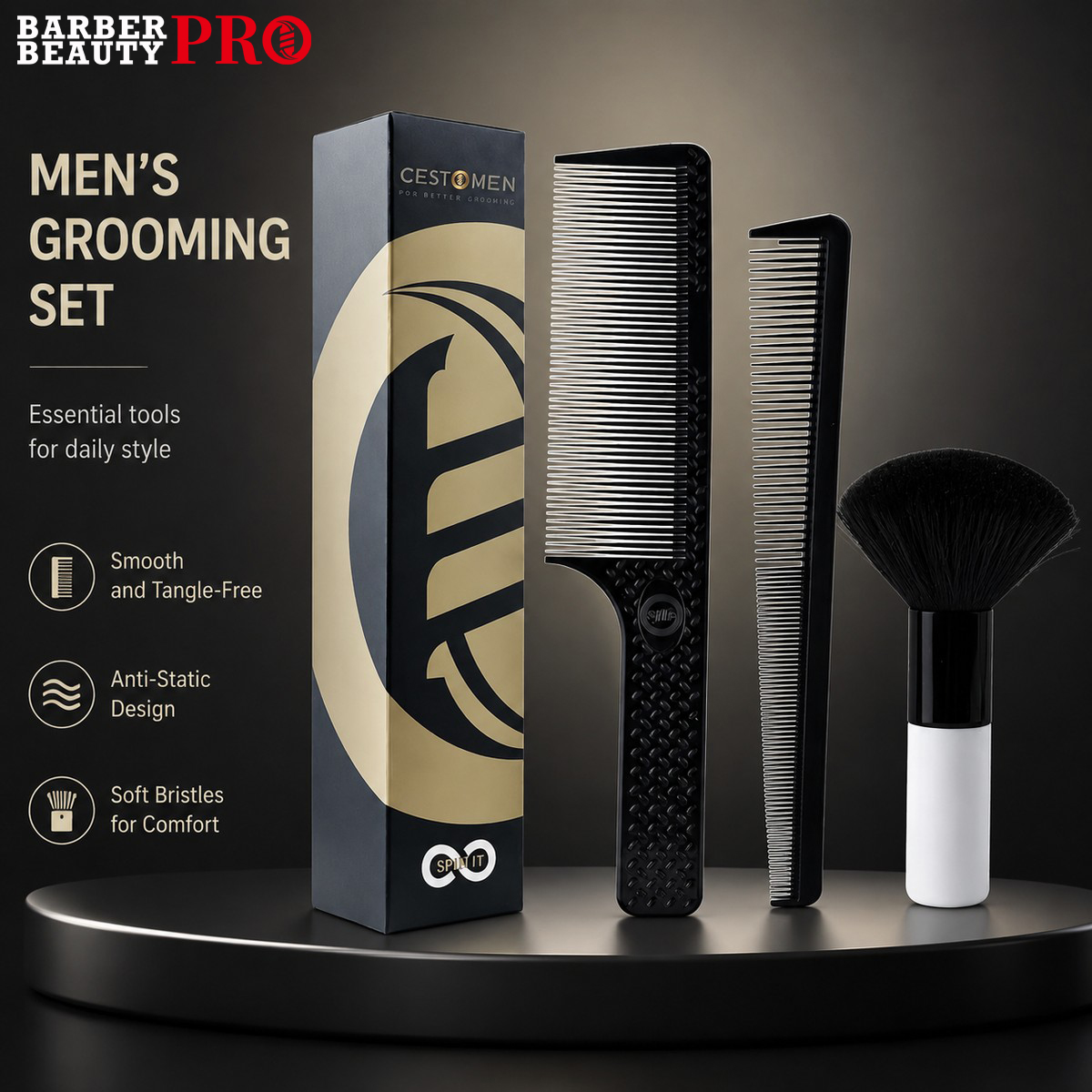 Ensemble de 3 peignes professi - Men'S Grooming Hairstyles avis et prix